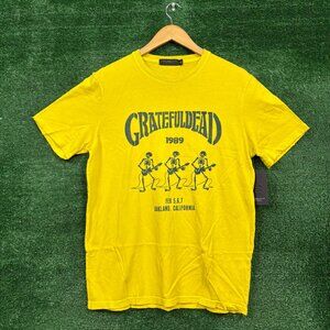 Grateful Dead 1989 Oakland California Tour yellow T-Shirt Size Medium
